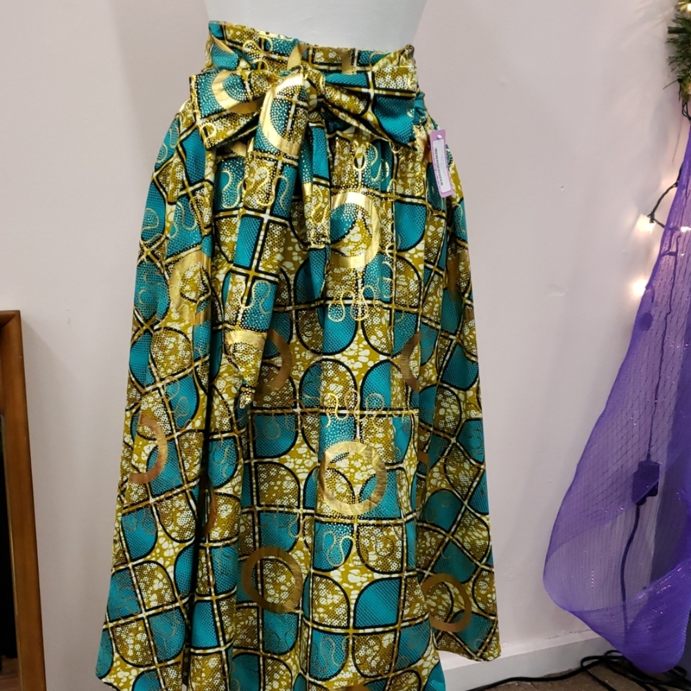 Ethnic  print flare skirt